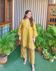 Green Saaj Strips Co-ord Set