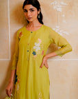 Garden Green Floral Suit Set