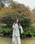 Teal Booti Farshi Suit Set