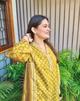 Green Saaj Strips Co-ord Set
