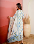 Blue Phoolkari Booti Suit Set
