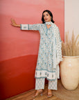 Teal Garden Booti Suit Set