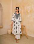 Black & White Chikankari Suit Set