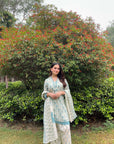 Teal Booti Farshi Suit Set