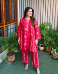 Red Noor Strips Co-ord Set