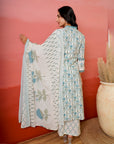 Teal Garden Booti Suit Set