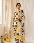 Yellow Polka farshi Suit Set
