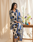 Blue Polka Farshi suit set