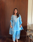 Blue Farshi Lucknowi Suit set
