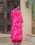 Candy pink anarkali suit set