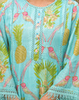 Aqua blue floral coord set