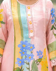 Peach pink floral coord set