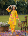 Mustard yellow floral coord set