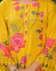 Mustard yellow floral coord set
