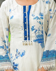 Off white blue coord set
