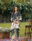 Black floral coord set