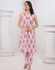 Pink stripped floral coord set