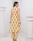 Yellow stripped floral coord set