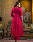 Pink chatak anarkali suit set