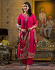 Pink chatak anarkali suit set