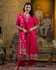 Pink chatak anarkali suit set
