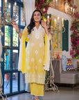Yellow mellow ombre suit set