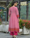 Rani pink anarkali suit set
