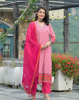 Rani pink anarkali suit set