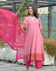 Rani pink anarkali suit set