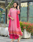 Rani pink anarkali suit set