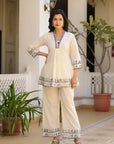 Ivory White embroidery coord set