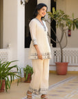 Ivory White embroidery coord set