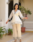 Ivory White embroidery coord set