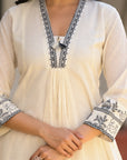 Ivory White embroidery coord set