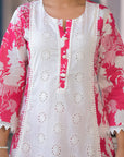 Pink shiffli floral co-ord set