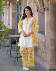 Mustard shiffli floral co-ord set