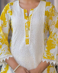 Mustard shiffli floral co-ord set