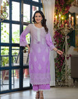 Iris purple ombre suit set