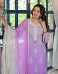 Iris purple ombre suit set