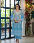 Candy blue ombre suit set