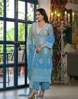 Candy blue ombre suit set