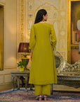 Olive green malchanderi suit set