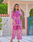 Orchid purple floral coord set
