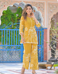 Honey yellow floral coord set