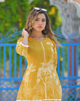 Honey yellow floral coord set
