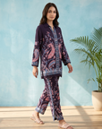 Purple Paisley Grace Printed Cord Set