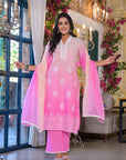 Baby pink ombre suit set