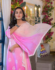 Baby pink ombre suit set