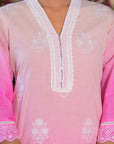 Baby pink ombre suit set