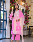 Baby pink ombre suit set